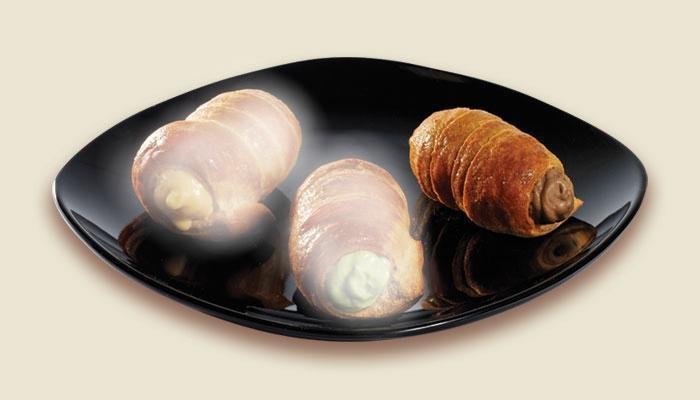 CANNOLI PÂTE FEUILLETÉE 1.5 kg (Capp/Choco/Citron/Cr.Blanche/Pist/Zaba) 