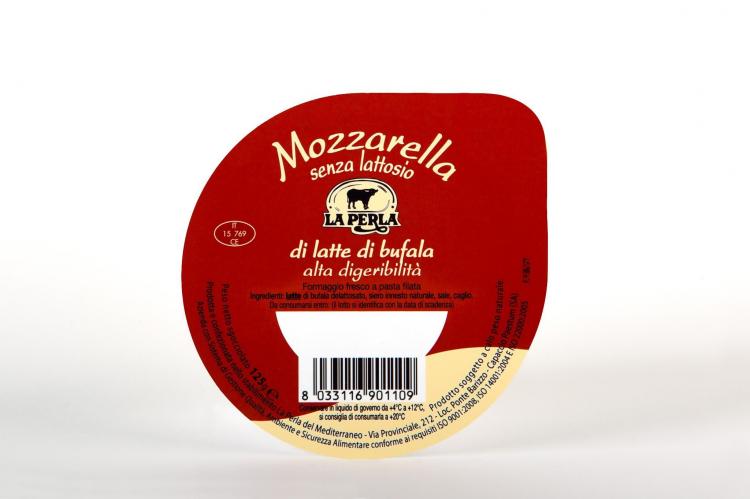 MOZZARELLA BUFFLONNE Sans Lactose 125 gr Perla del Mediterraneo