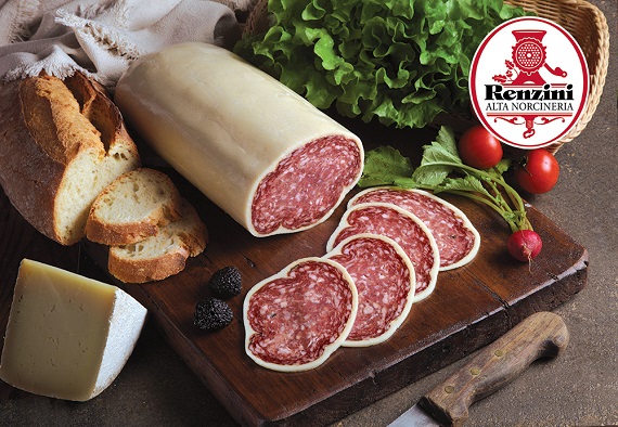 SAUCISSON A LA TRUFFE 1/2 (Enrobé de Parmigiano) 1.8 kg/env.