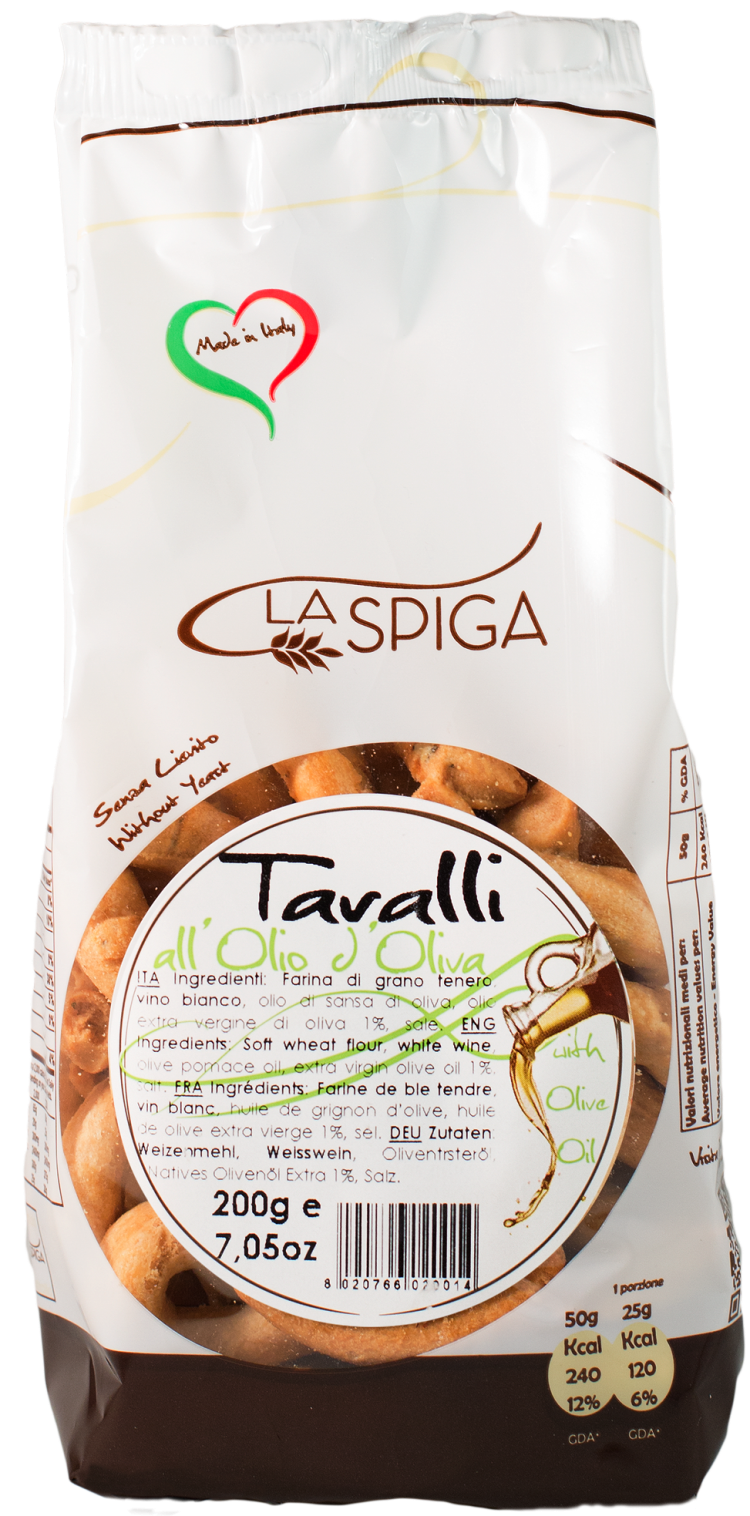 TARALLI CLASSIQUES A L&#39;HUILE D&#39;OLIVE 200 gr