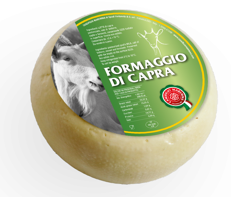 FROMAGE TOSCANO DE CHÈVRE 1.5 kg/env. (Cas. Maremma)