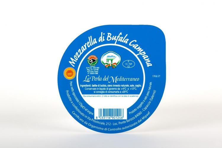 MOZZARELLA BUFFLONNE D.O.P. 125 gr Perla del Mediterraneo